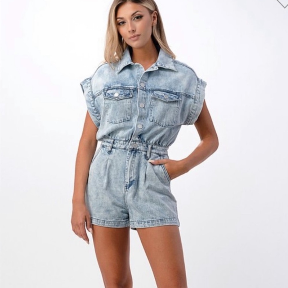 Denim romper